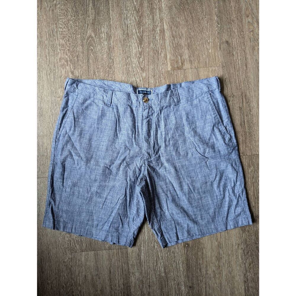 Club Room Cotton Chino Shorts Blue, Size 40W